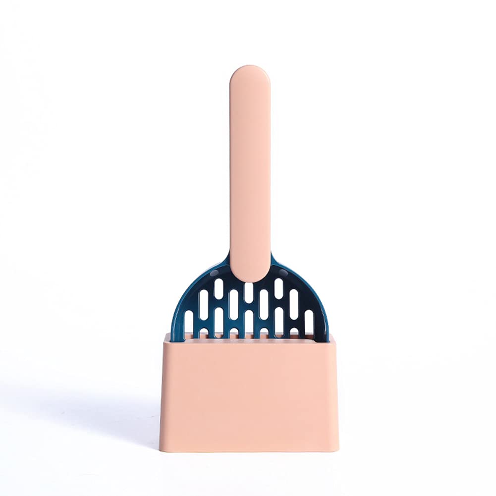 Premium ABS Plastic Cat Litter Scoop - Durable Pet Waste Cleaning Tool with Ergonomic Handle for Easy Litter Box Cleaning (Pink, 1-Pack) - Ideal for Multi-Cat Households & Odor Control