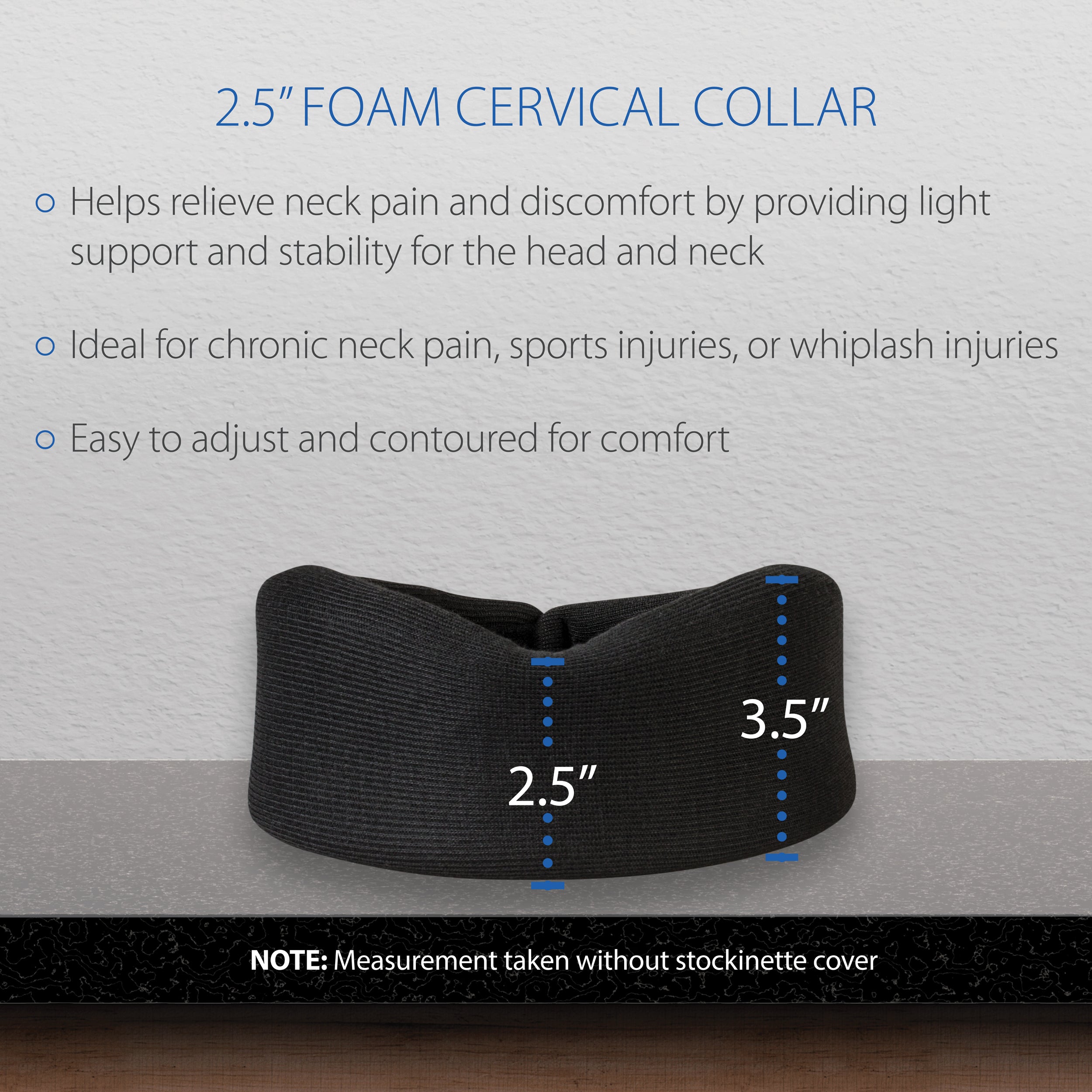 Orthopedic Foam Neck Brace for Pain Relief - Adjustable Cervical Collar Support for Whiplash, Post-Surgery & Sleeping - Comfortable Medical Neck Pillow for Adults & Seniors (Perfect for Travel, Office & Home Recovery)