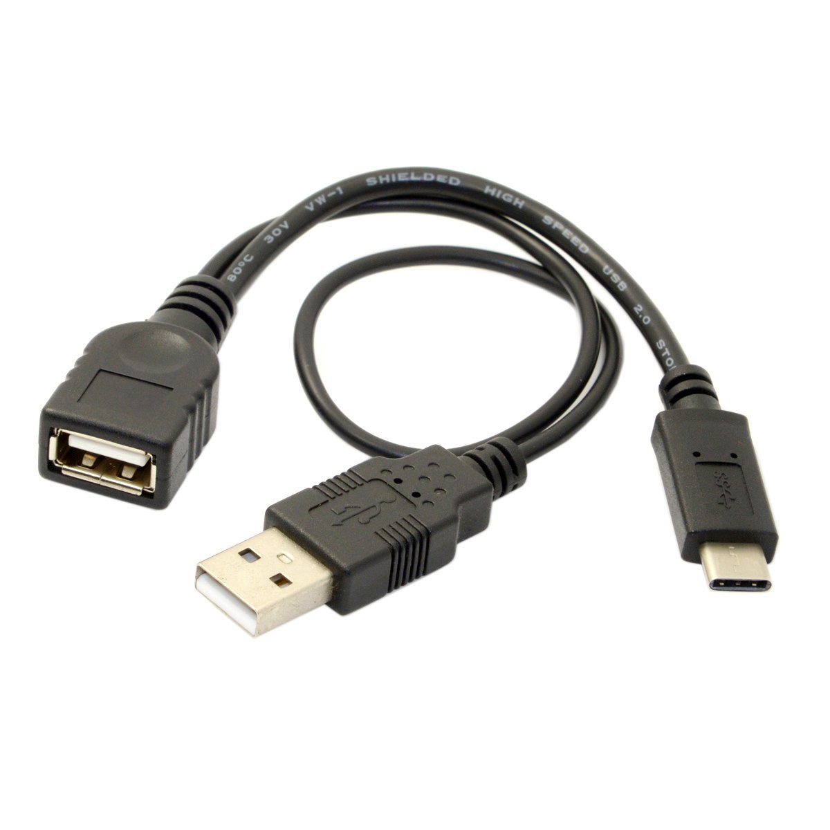 Chenyang USB C to USB 2.0 OTG Cable - USB 3.1 Type C Adapter with Power Delivery - Fast Data Transfer for Smartphones, Tablets & Laptops - Perfect for File Sharing, Charging & Device Connectivity