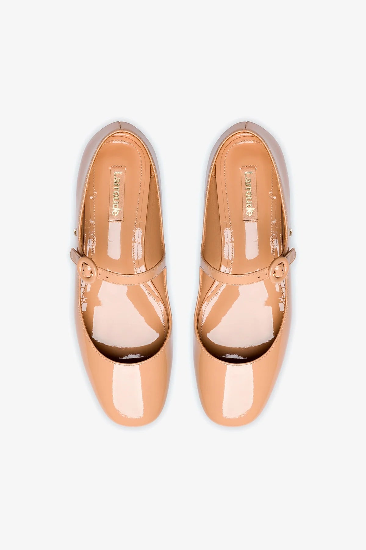 Blair Ballet Flat Shoes for Women - Tan Patent Leather Comfortable Slip-On Loafers - Perfect for Work, Office, and Casual Wear