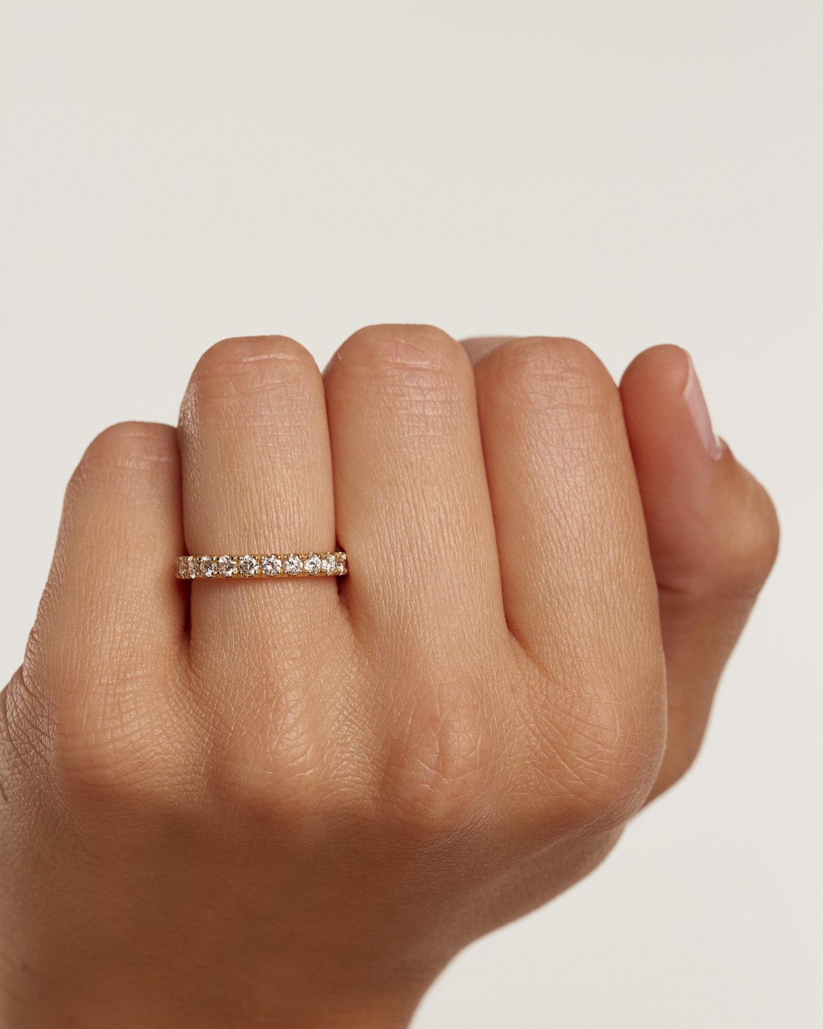 GRID Diamonds & 14K Yellow Gold Eternity Wedding Band Ring - Perfect for Anniversaries, Engagements & Special Occasions