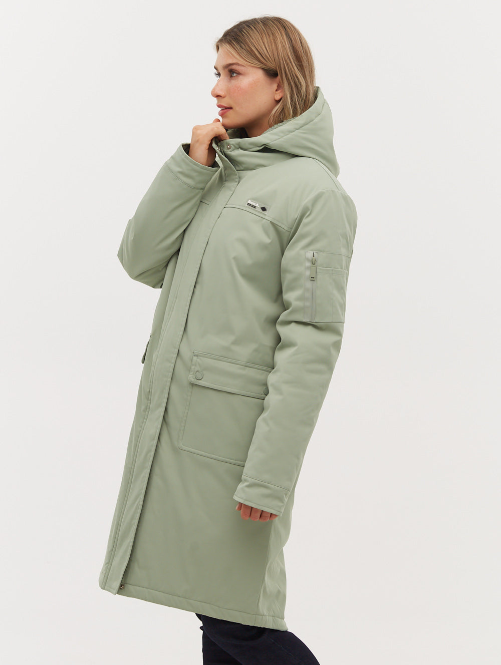 Stylish Rudie Hooded Long Parka Coat for Women - Waterproof Winter Jacket with Warm Fleece Lining - Perfect for Outdoor Activities, Hiking, and Cold Weather Fashion