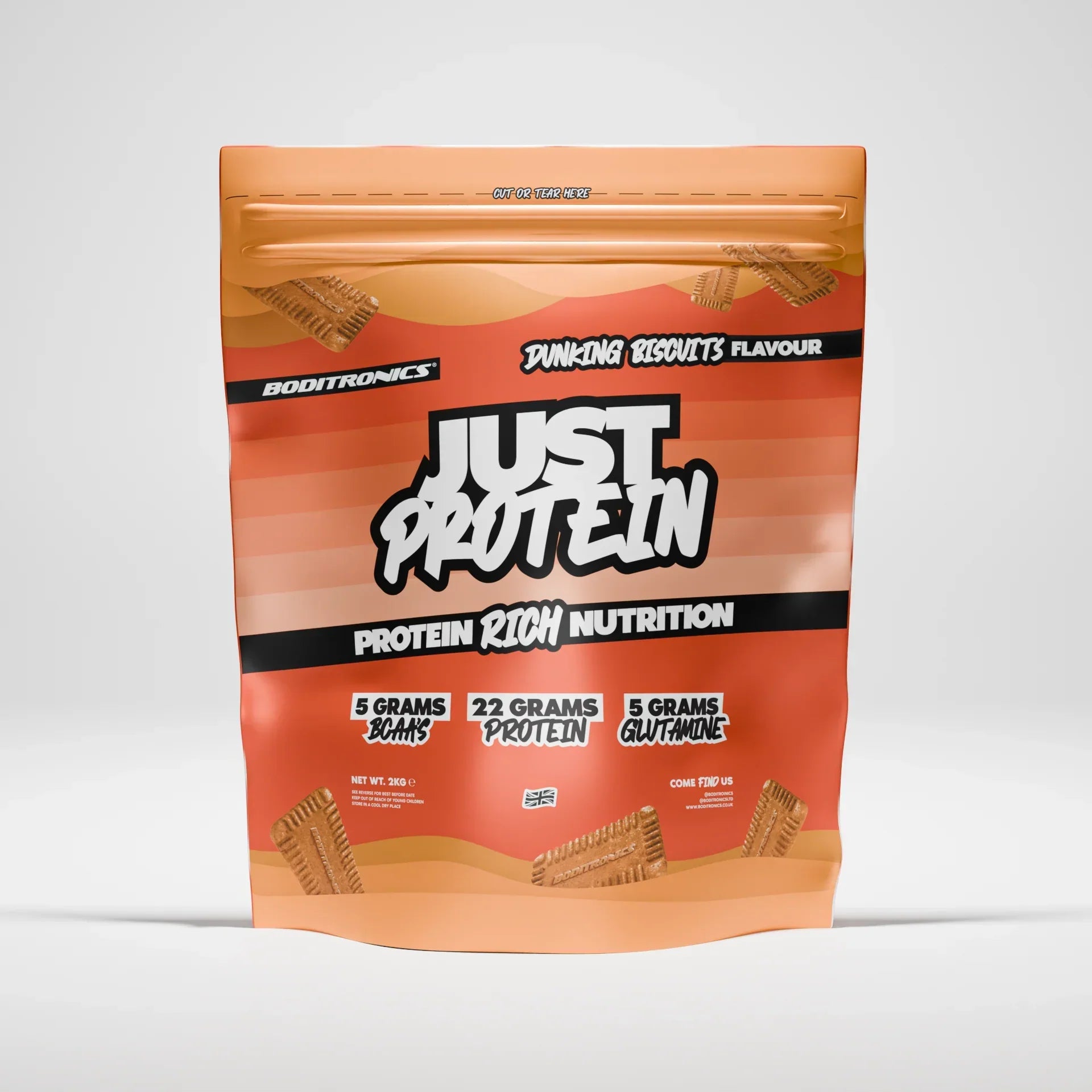 Boditronics Just Protein 2kg - Premium Whey Protein Powder for Muscle Growth & Recovery | Ideal for Gym Workouts, Post-Training & Healthy Lifestyle