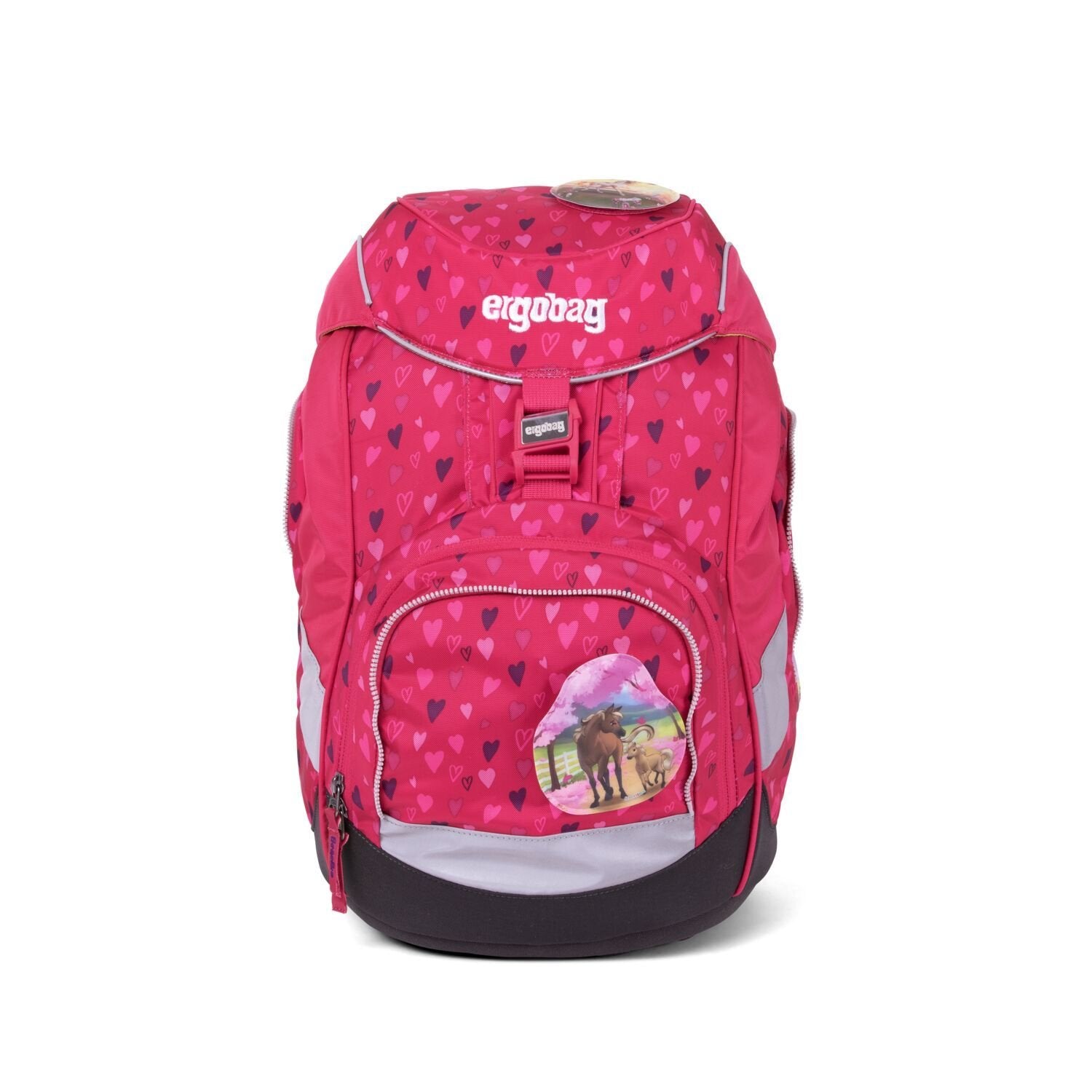 Ergobag School Backpack Set - 6 Piece Kids Backpack with Horse & Shoe Bear Design for Boys & Girls | Durable Lightweight Bookbag for Elementary Students, Daycare, Travel & Outdoor Activities