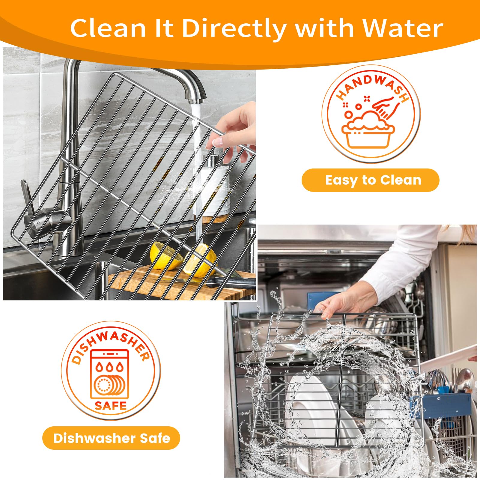 Stainless Steel Air Fryer Wire Rack for Emeril Lagasse 360 Dual Zone 25QT Air Fryer Oven - 14