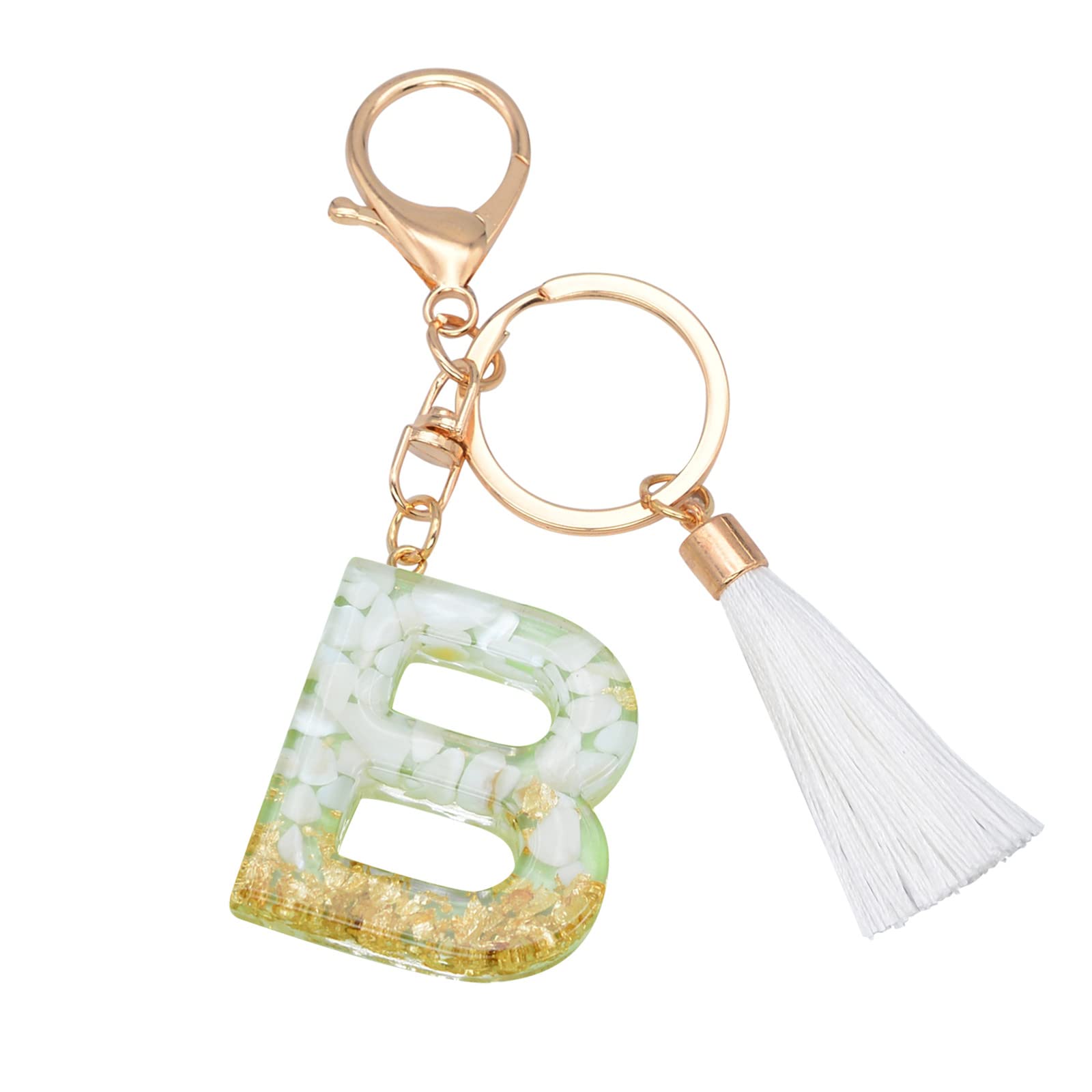 Creative Translucent Resin Letter Keychain for Men - Durable Car Key Holder with Colorful Pendant Design | Perfect Gift for Drivers, Office Workers & Everyday Use