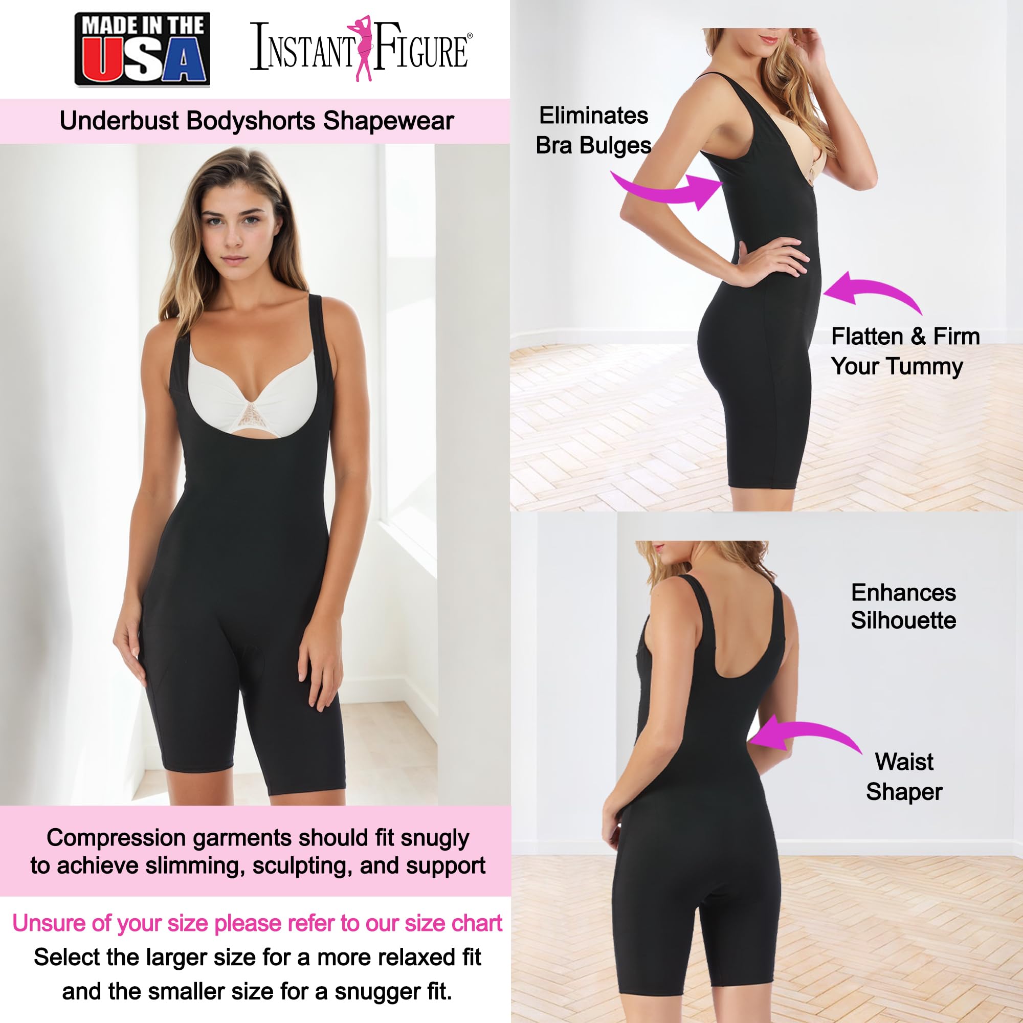 Women's High Waist Compression Shapewear – Tummy Control Underbust Body Shaper Shorts with Slimming Technology | Seamless & Breathable for Everyday Wear, Workout & Special Occasions | WB40161