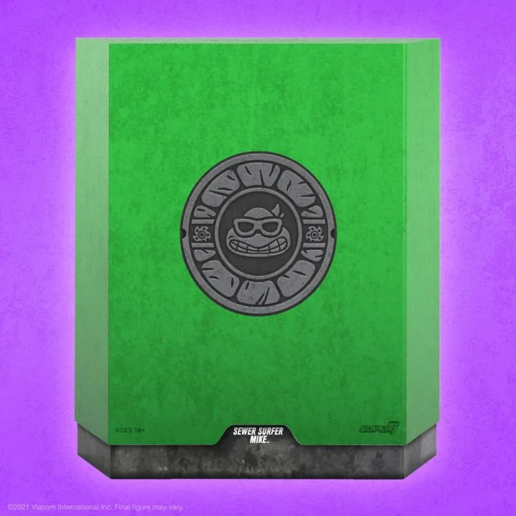 Teenage Mutant Ninja Turtles ULTIMATES! Sewer Surfer Mike Action Figure - Collectible TMNT Toy for Kids & Adults - Perfect for Display, Play & Nostalgic Gift Giving