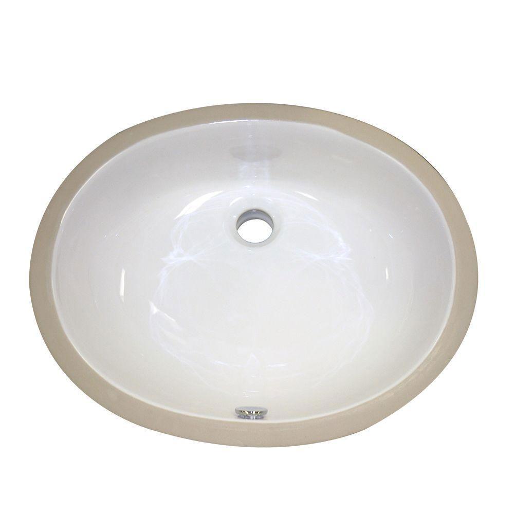 Decolav Classic White Undercounter Bathroom Sink with Overflow - Modern Vanity Sink for Small Bathrooms & Powder Rooms (Model 245625)