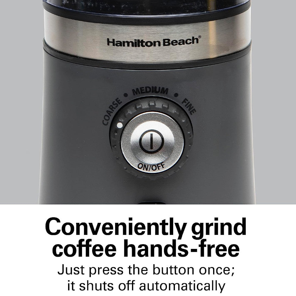 Hamilton Beach 80396RC Custom Grind Coffee Grinder - Electric Burr Grinder for Fresh Ground Coffee Beans, Perfect for Home & Office Use