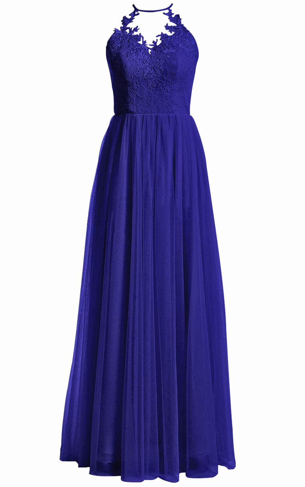 Elegant A-Line Halter Lace Bridesmaid Dresses - Long Tulle Formal Evening Gowns for Wedding Guests | Perfect for Bridal Parties, Formal Events & Special Occasions