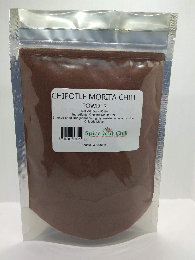 Premium Chipotle Morita Chili Powder - 8oz (0.50lb) | Authentic Mexican Spice for BBQ, Tacos & Seasoning | Smoky & Spicy Flavor Enhancer