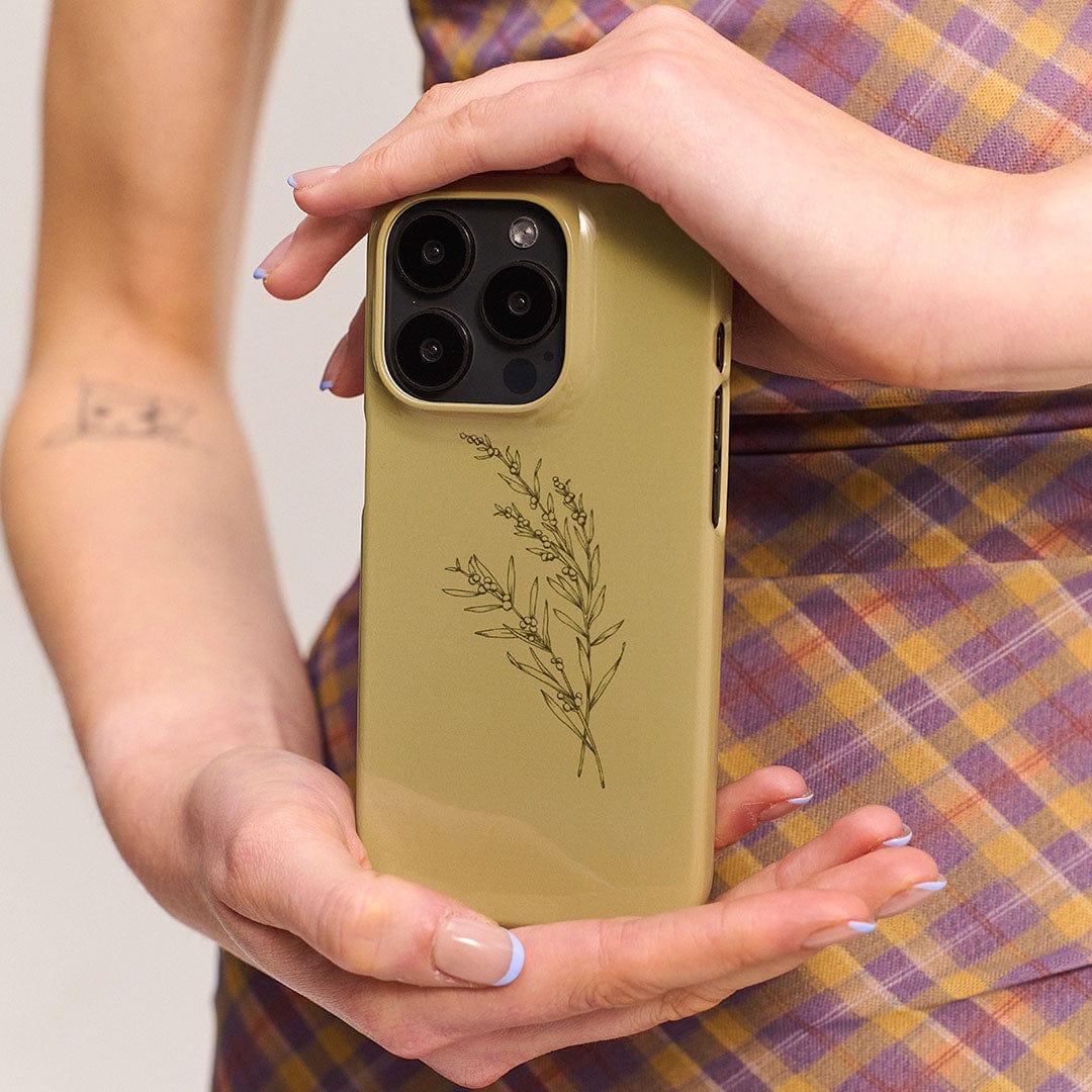 Durable Khaki Wattle Shockproof Phone Case - Slim Protective Cover for iPhone & Samsung - Perfect for Outdoor Adventures & Daily Use