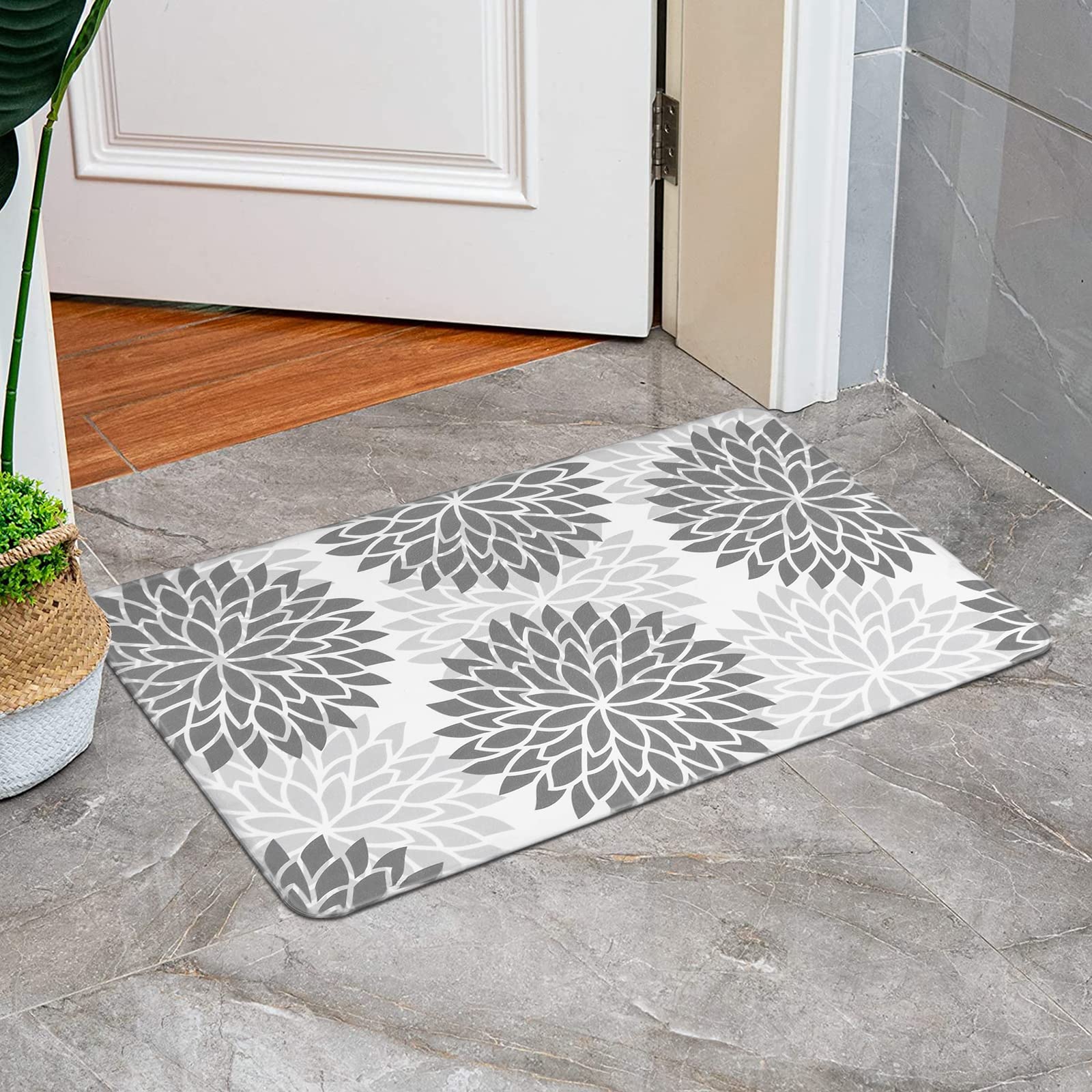 HEBE Anti-Fatigue Kitchen Rug Set - 2-Piece Non-Slip Cushioned Floor Mats, Waterproof Standing Mat for Kitchen, Sink, Laundry & Home Office - Perfect for Comfort While Cooking, Washing Dishes & Long Work Hours