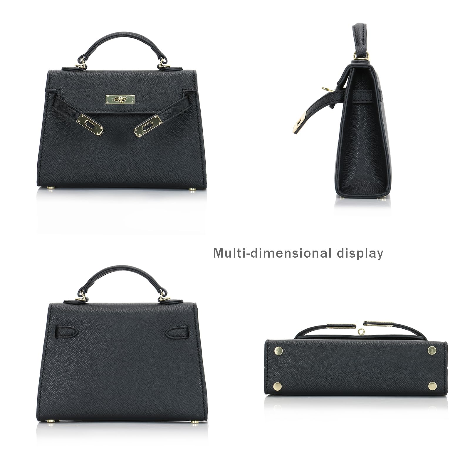 Women's Mini Leather Satchel Bag 9x2.5x5.5 Inch - Stylish Shoulder Purse & Top Handle Handbag for Women | Perfect for Work, Travel & Everyday Use