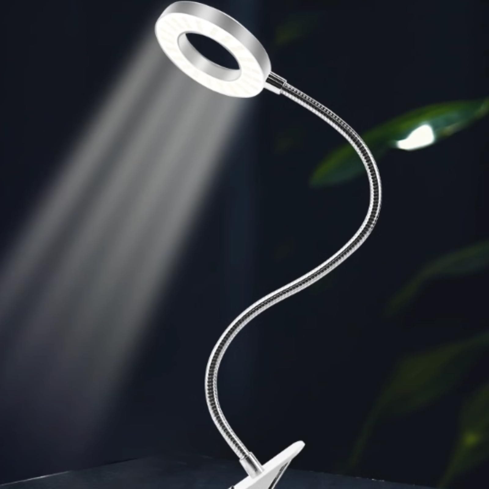 USB Powered LED Desk Lamp with Clip - Adjustable Flexible Gooseneck for Reading, Makeup, Study, and Night Light | Perfect for Home, Office, and Dorm Room