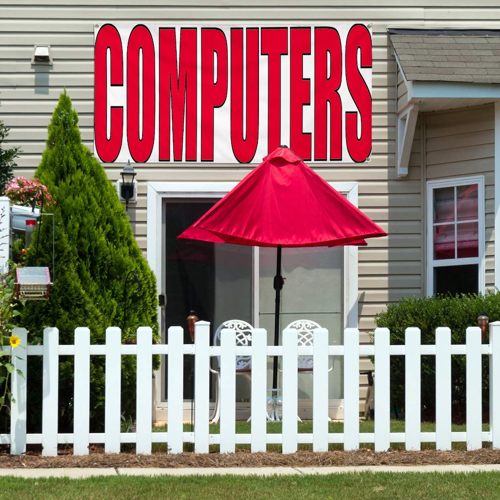Vinyl Banner - 60x144 Inches, Weatherproof Outdoor Advertising Sign with 10 Grommets (Multiple Sizes Available) - Perfect for Business, Yard Signs, Industrial Use & Computer Printing