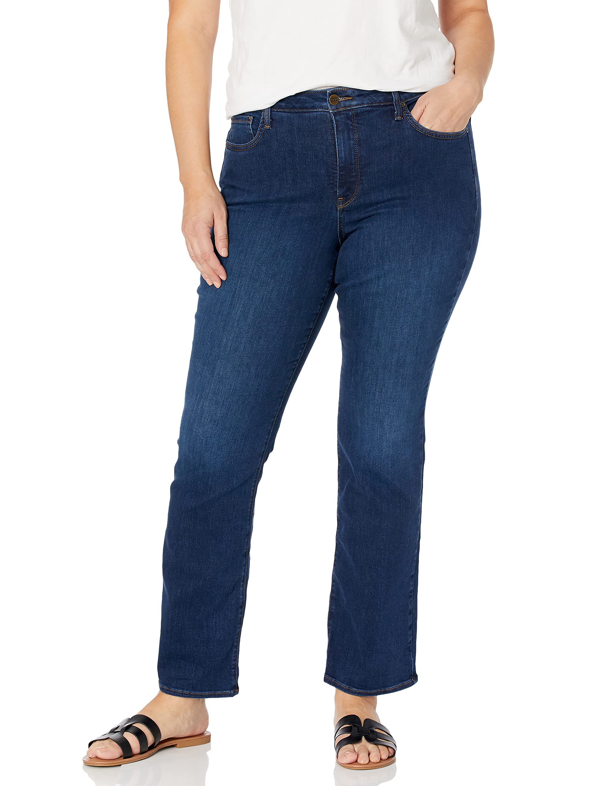 NYDJ Women's Petite Barbara Bootcut Jeans - Stretch Denim Pants for Comfort & Style | Perfect for Work, Casual Outings & Date Nights