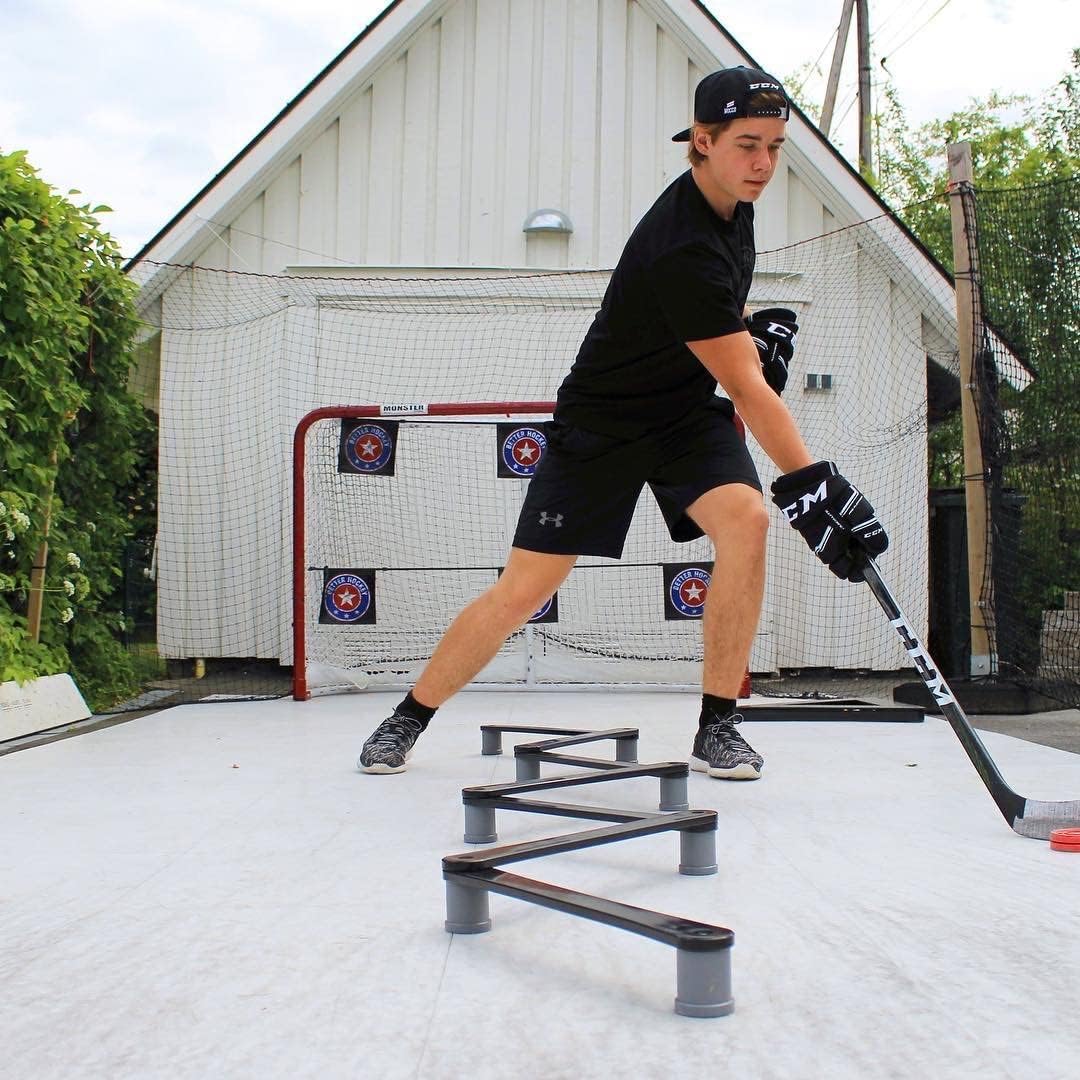 Better Hockey Extreme Stickhandling Trainer - Professional Quality Ice Hockey Training Aid for Stick Speed, Timing & Puck Control | On & Off Ice Practice | 67 x 2.5 Inches | Perfect for Home, Rink & Backyard Drills