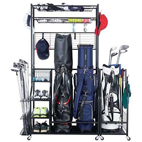 Black with extra golf rack