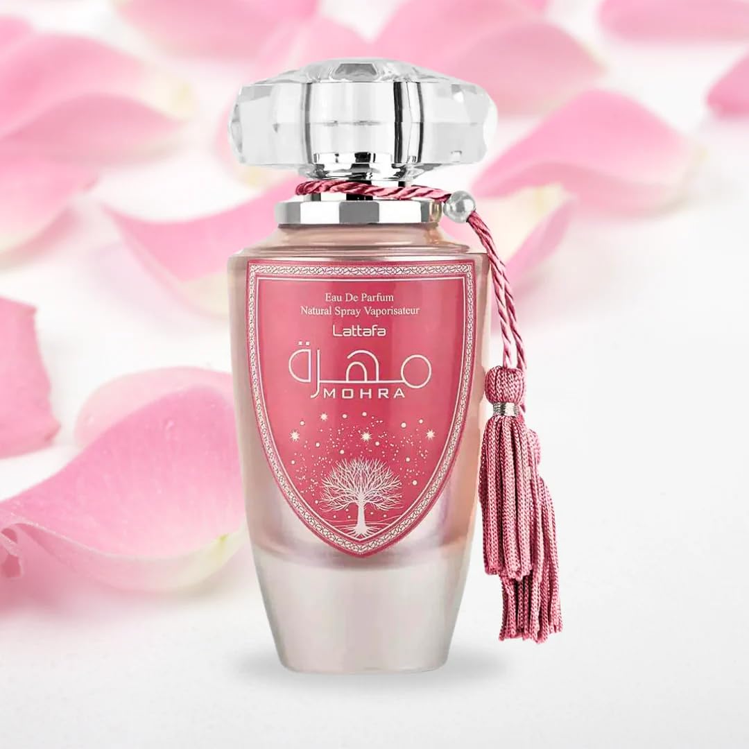 Mohra Silky Rose Eau De Parfum for Women - Long Lasting Arabic Perfume with Patchouli, Vanilla & Rose Scent - 100ml/3.38 Fl Oz Spray - Perfect for Date Night, Evening Events & Special Occasions