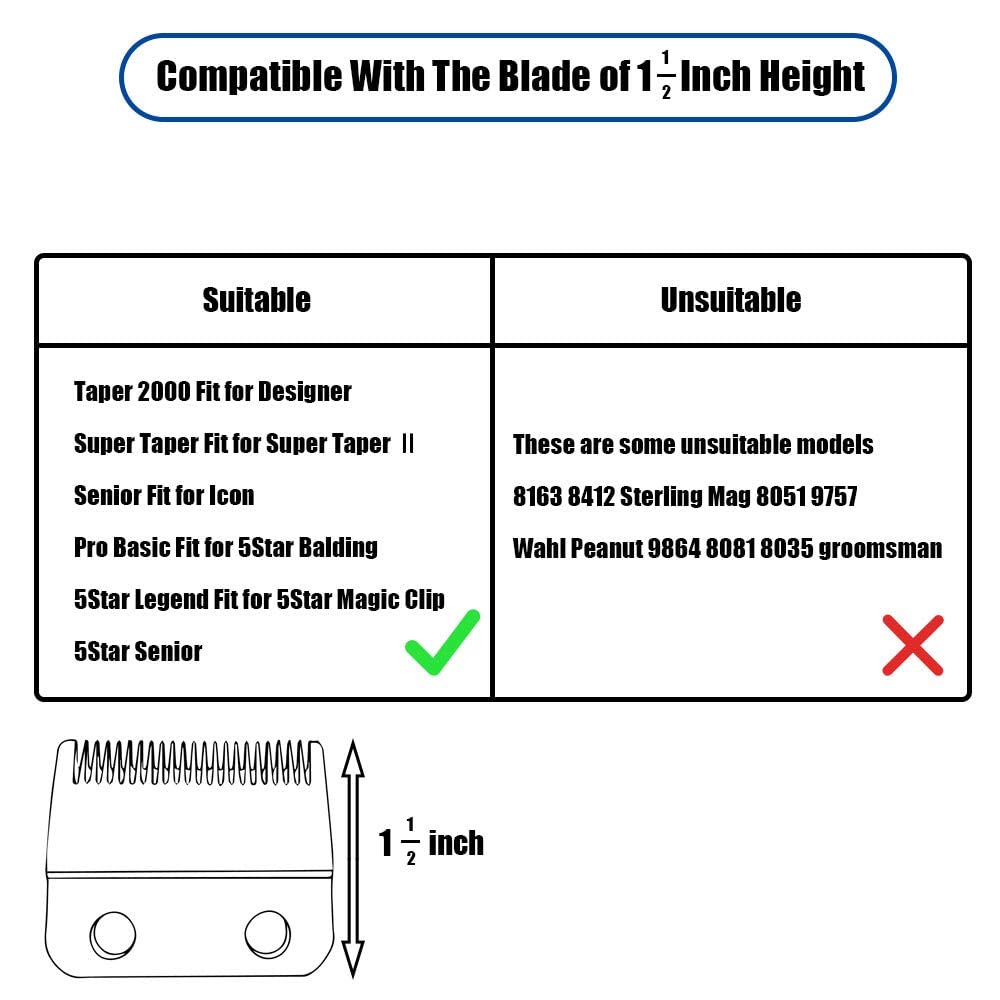 CR8GR8 Professional Hair Clipper Combs & Guards Set (1/4