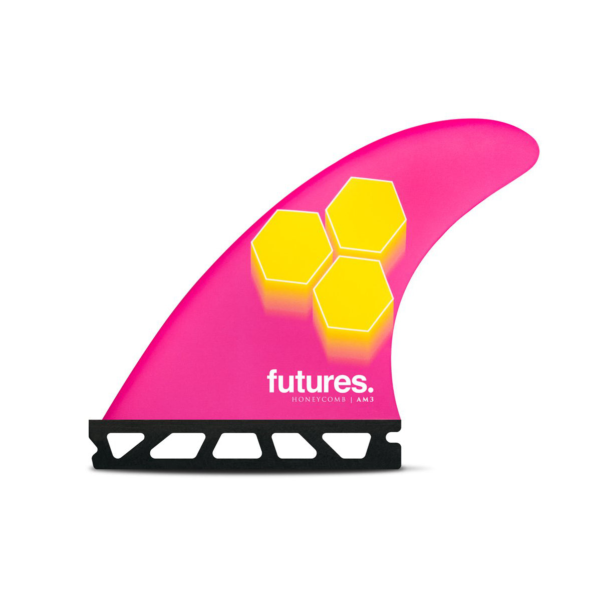 Futures Thruster AM3 HC Surfboard Fin - Pink/Yellow - Small Size for Performance Surfing | Perfect for Shortboards & High-Speed Turns