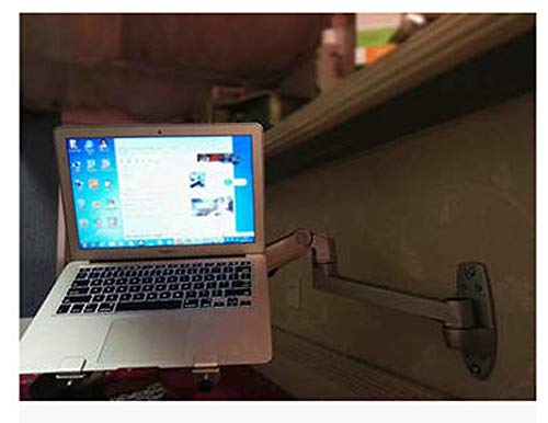 XSJ8012WT Aluminum Alloy Full Motion Laptop Mount Arm - Adjustable Spring Arm Wall Mount for Laptop & Monitor Stand (Black) | Perfect for Home Office, Gaming Setup & Workspace Ergonomics