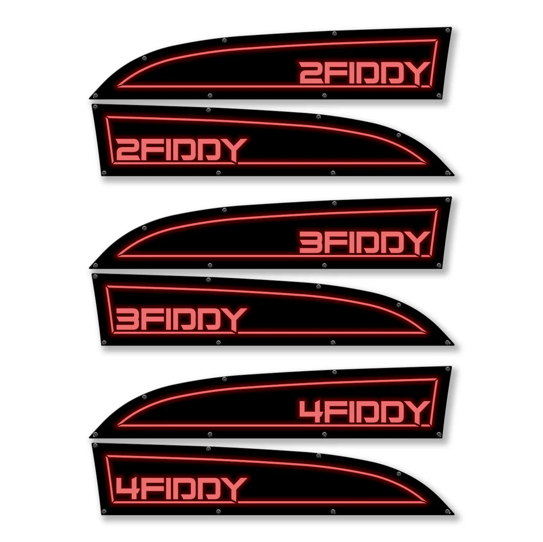 Custom LED Fender Badge Replacements for 2011-2016 Ford Super Duty Trucks - 2Fiddy/3Fiddy/4Fiddy Models - Fully Customizable Upgrade for Off-Road & Truck Enthusiasts
