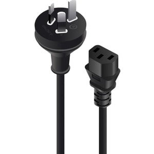 Alogic Standard 10A 250V AC Power Cord for Computers - 1m Black Cable - Perfect for Home & Office Use in Australia