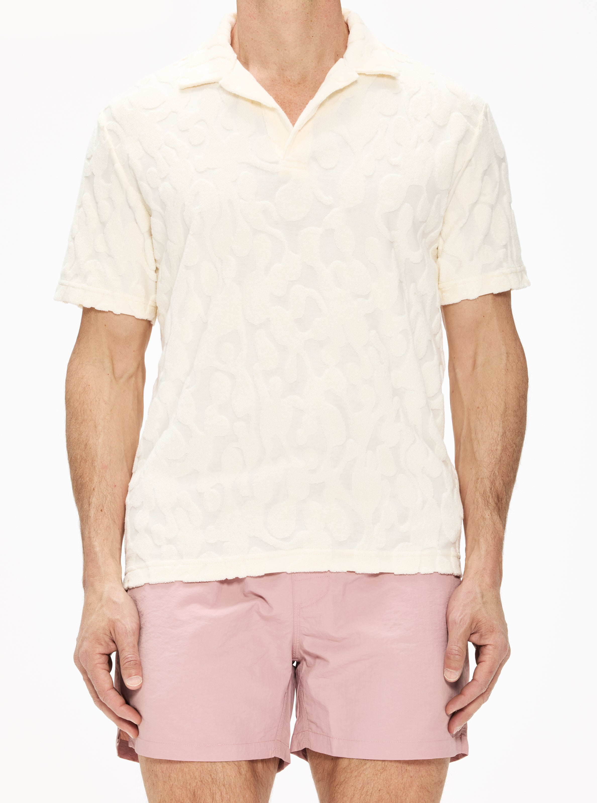 OAS Men's Polo Terry Shirt - Soft Cotton Short Sleeve Casual Shirt for Golf, Work & Everyday Wear