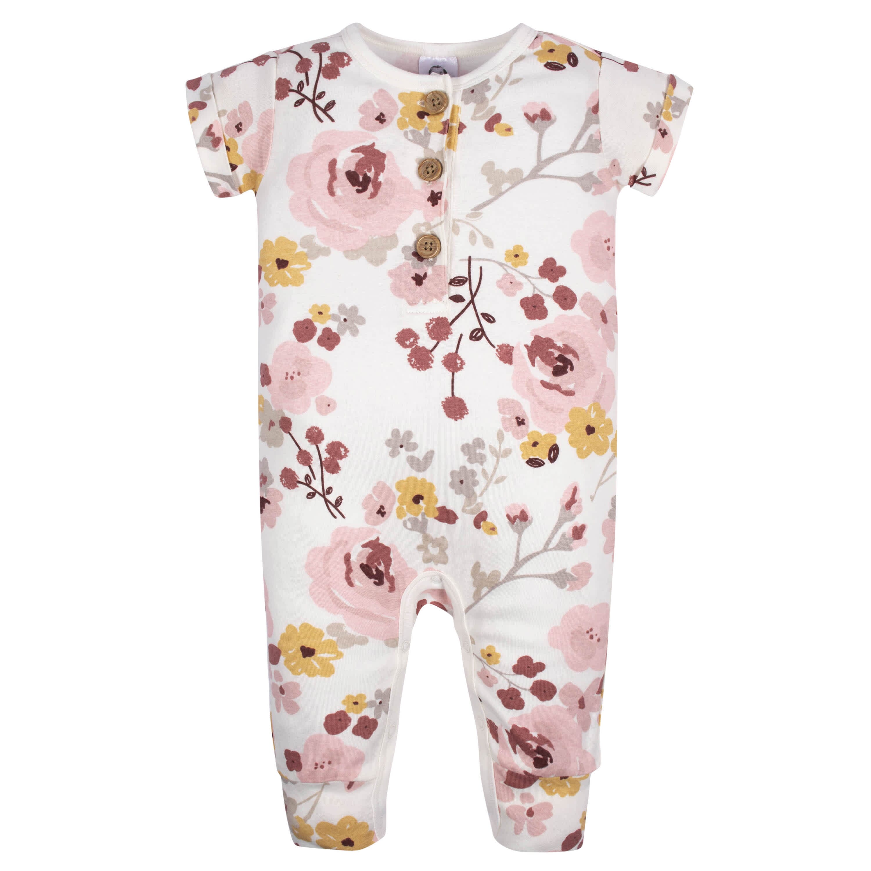 2 Pack Baby Girls Floral & Dots Short Sleeve Romper Outfits - Soft Cotton Summer Playwear for Infants & Toddlers - Perfect for Playdates, Daycare & Family Photos