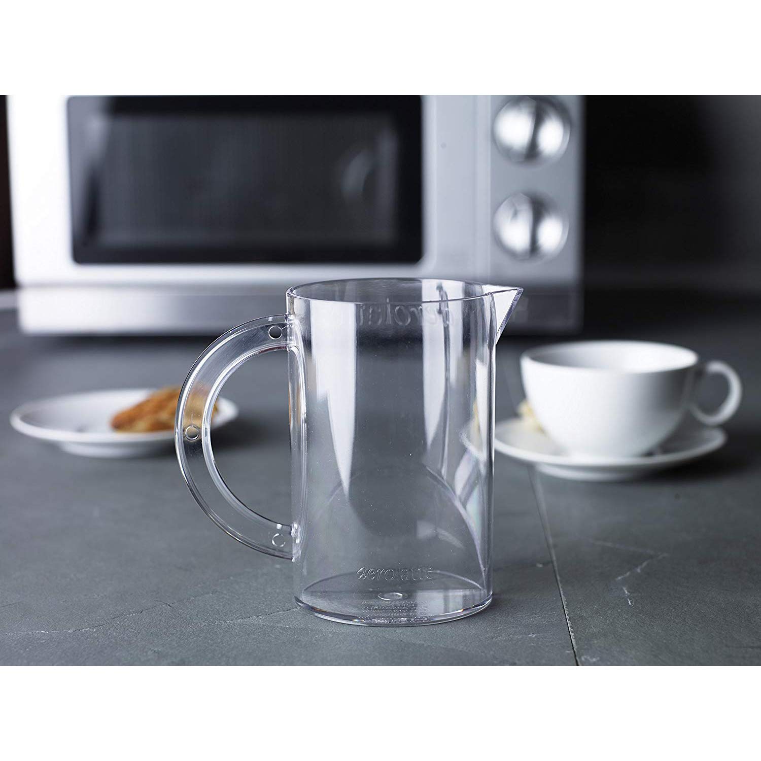 Aerolatte Microwave Milk Frother Pitcher - 3 Cup Capacity for Perfect Frothy Coffee, Hot Chocolate & Lattes - Ideal for Home Baristas & Coffee Lovers