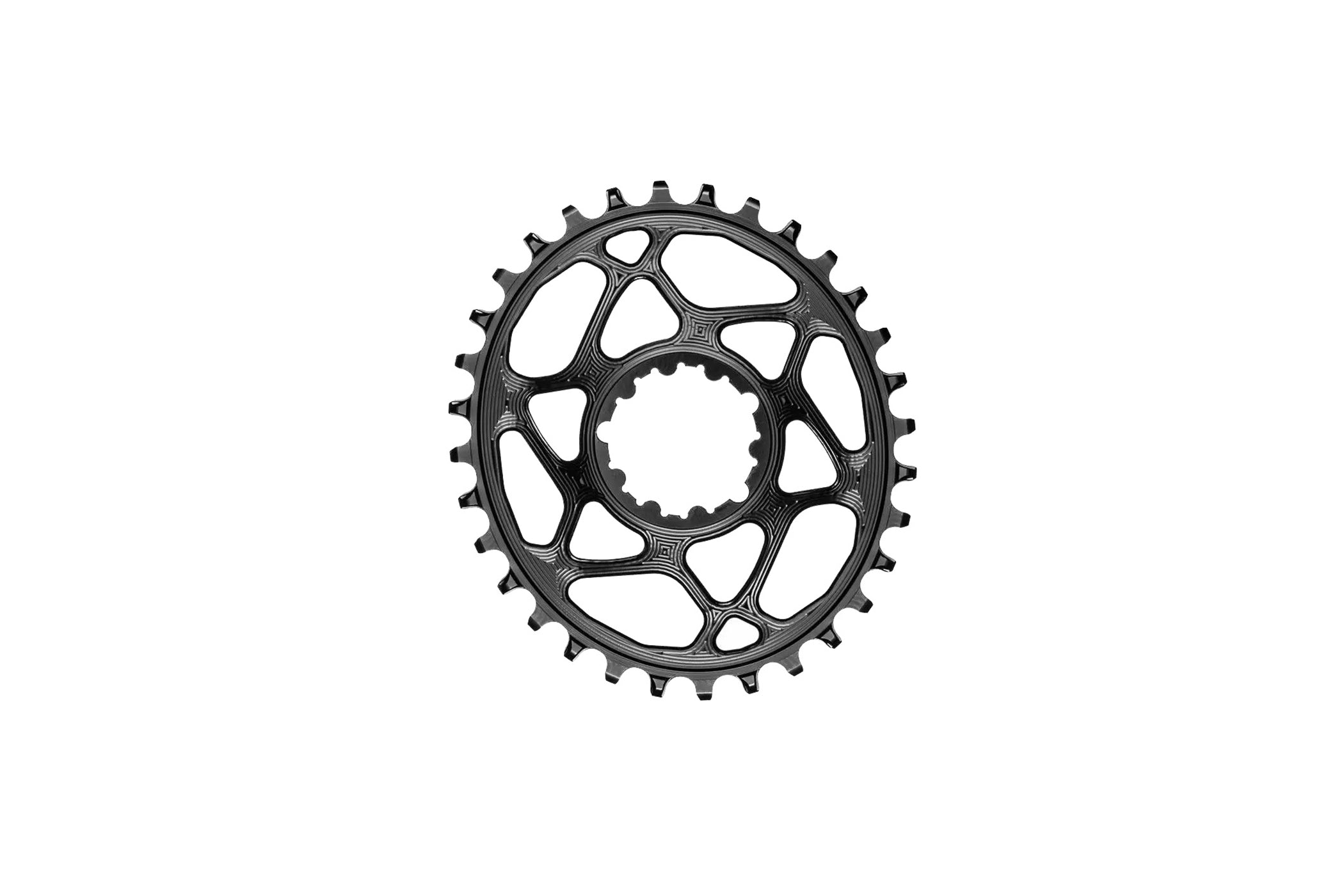 AbsoluteBlack Oval 1x Direct Mount Chainring for SRAM Boost 3mm Offset - High-Performance Bike Chainring for Mountain Biking and Trail Riding