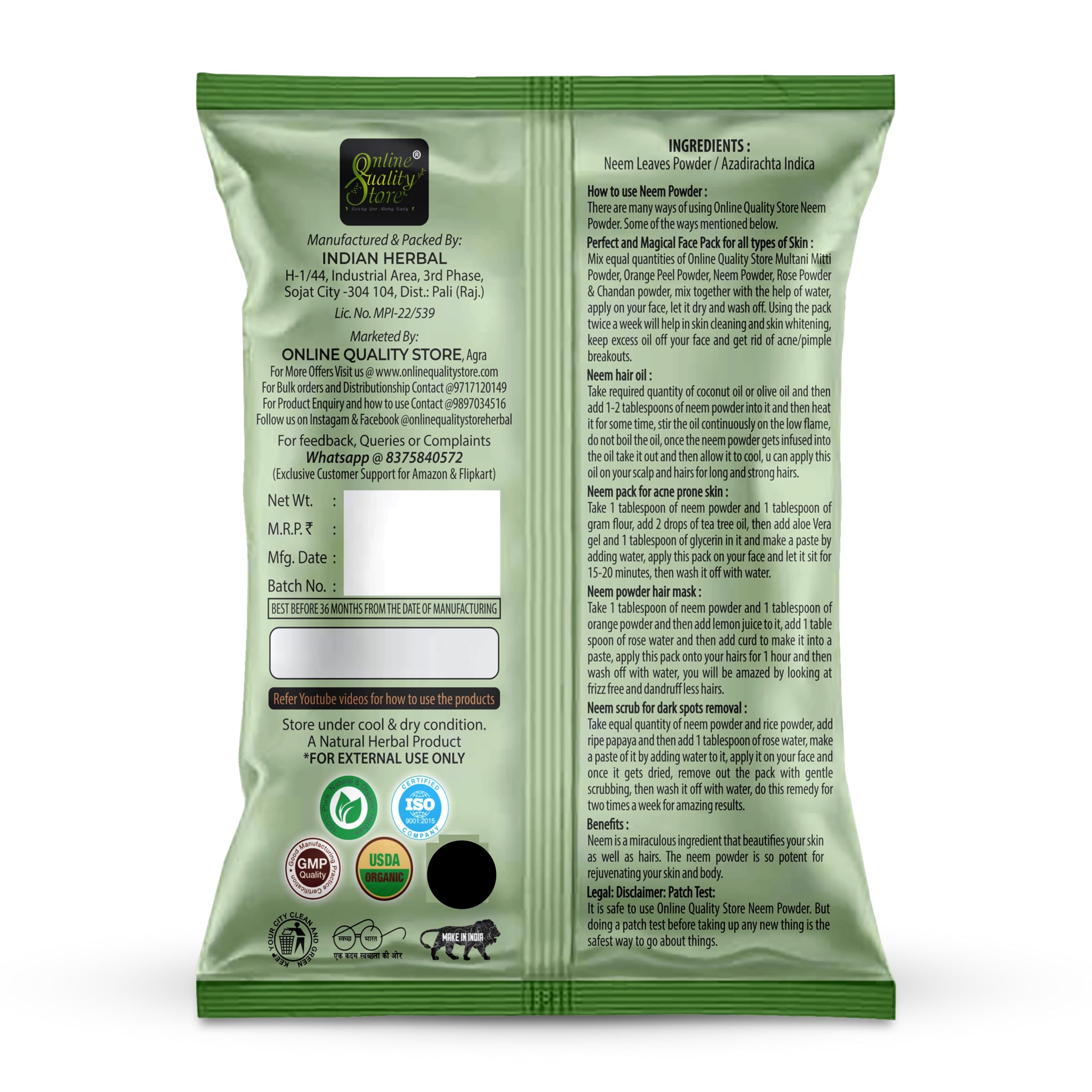 Premium Chandan Powder for Face Pack | Herbal Sandalwood Powder | Orange Peel Powder for Skin | Natural Santra Chilka Powder | Neem Powder Face Mask | 150g Organic Facial Care – Glow & Brightening for Acne & Dry Skin
