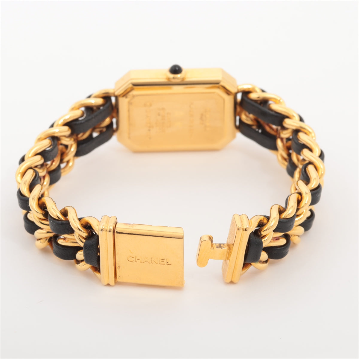 Chanel Première M Black Gold Luxury Watch for Women - Elegant Quartz Dress Watch with Leather Strap - Perfect for Business, Parties & Special Occasions