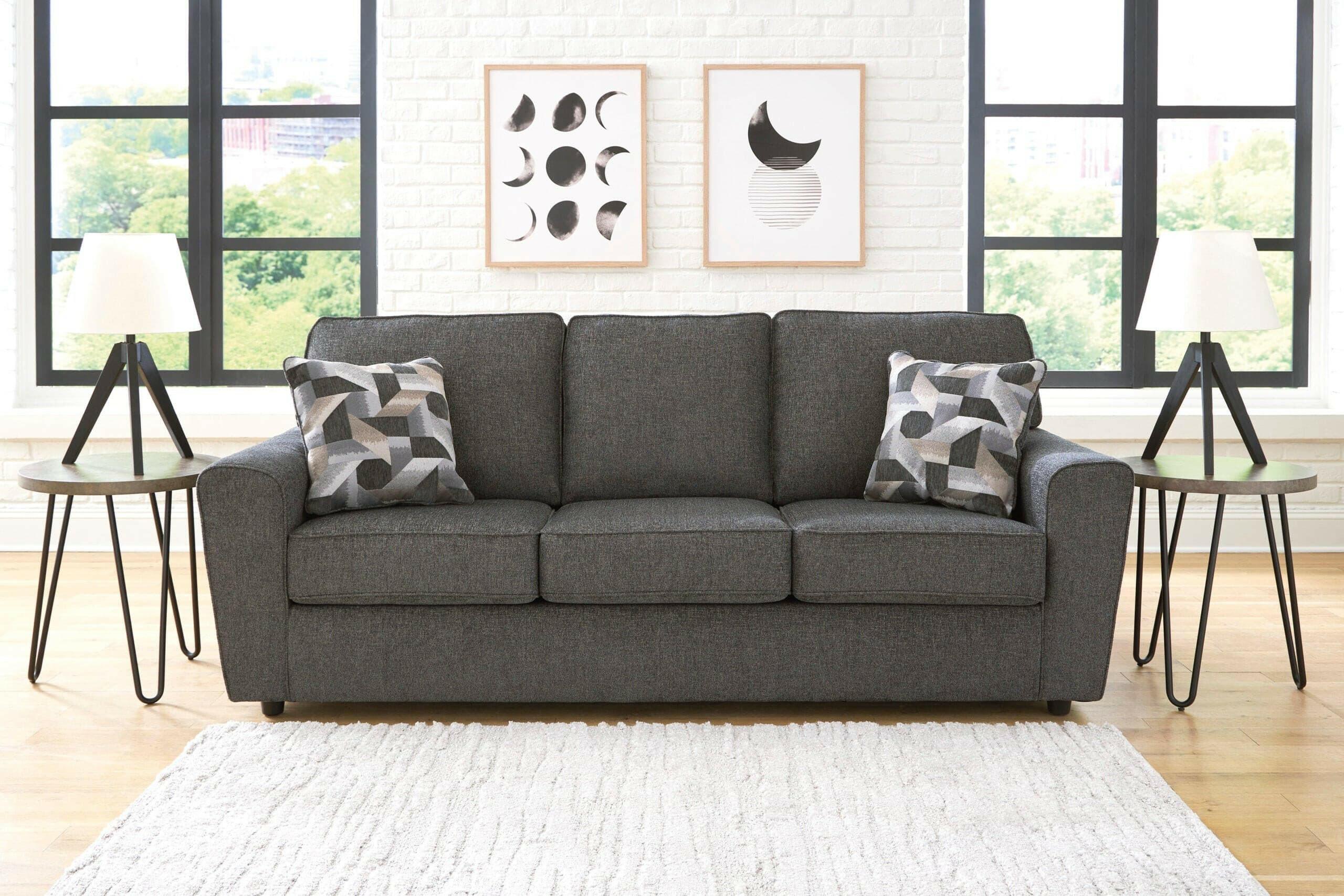 Cascilla Slate Gray Sofa & Loveseat Set 26804 - Modern Living Room Furniture for Small Spaces, Perfect for Apartments and Cozy Homes