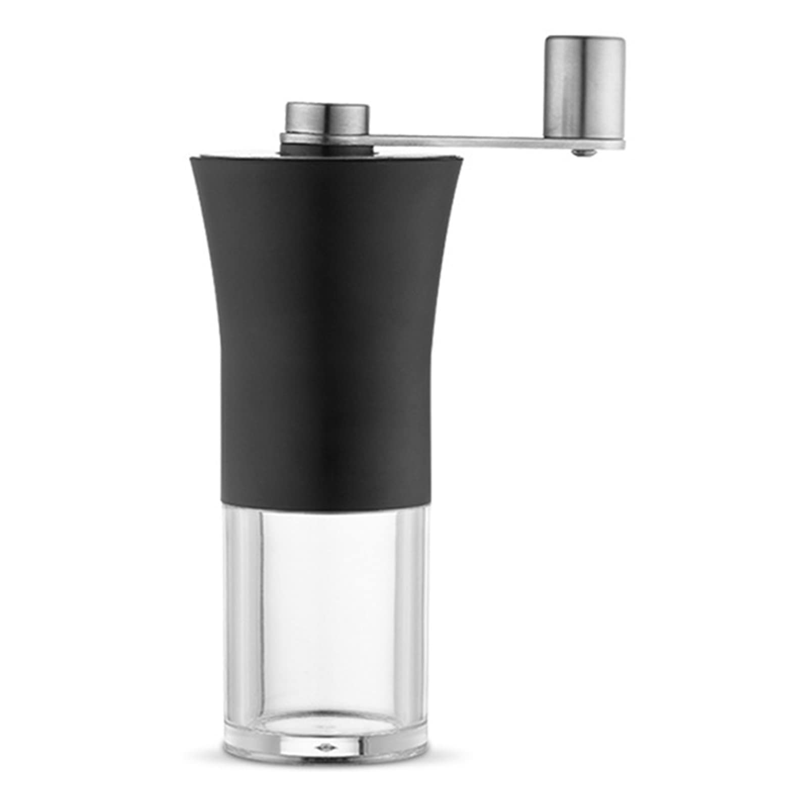 Premium Stainless Steel Manual Coffee Grinder - Adjustable Hand Crank Coffee Bean Mill with 360° Smooth Grinding for Espresso, French Press & Pour Over - Perfect for Home, Office & Travel (Black)