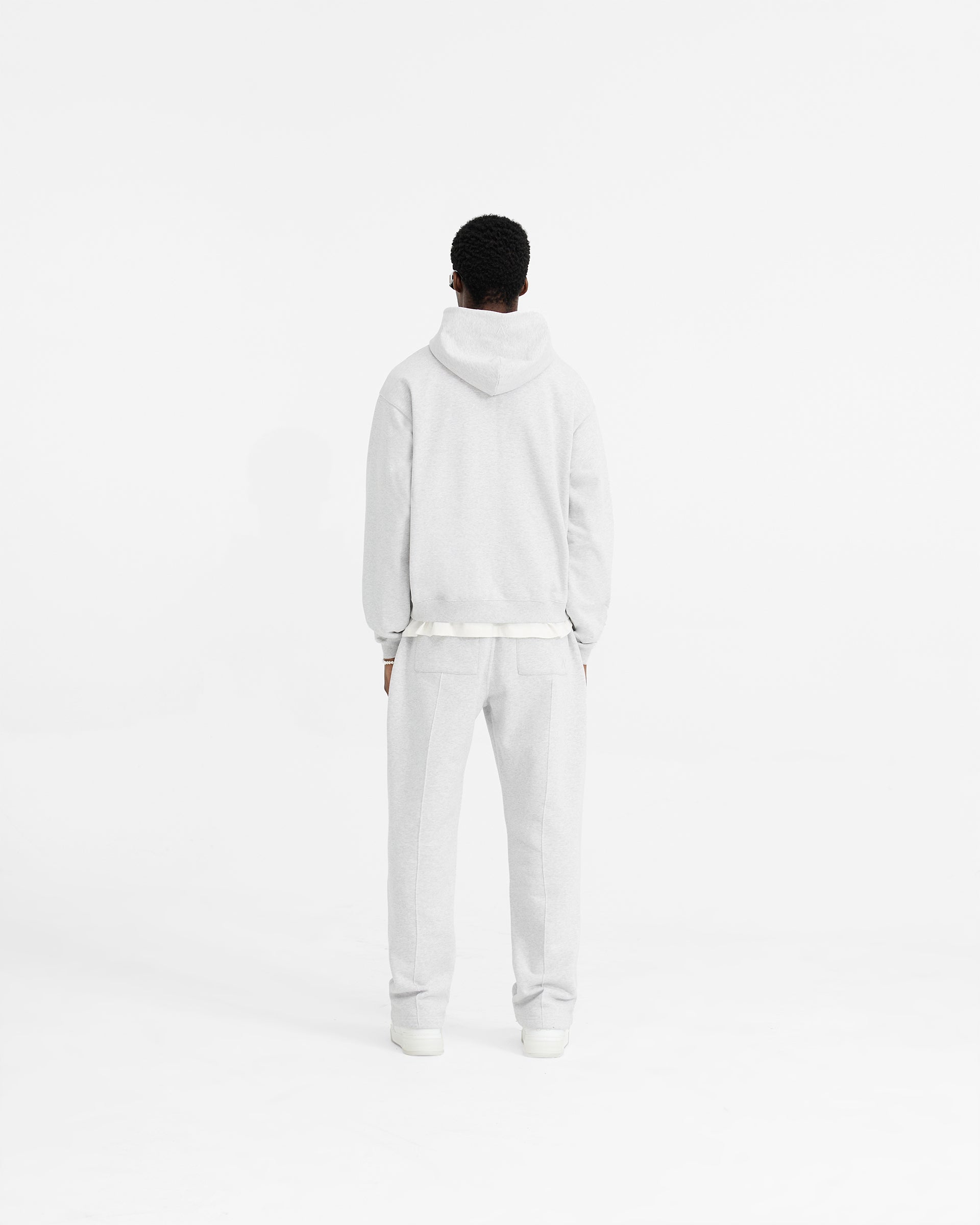 Initial Oversized Zip Hoodie in Ice Grey Marl - Stylish & Comfortable Pullover for Men & Women | Perfect for Casual Outfits, Streetwear & Loungewear