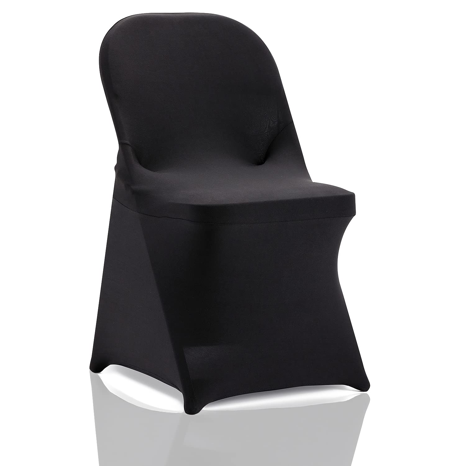 20-Pack Black Stretch Spandex Chair Slipcovers - Elastic Dining Chair Covers for Wedding, Banquet, Party & Home Decor - Fits Most Folding Chairs (Perfect for Events, Restaurants & Indoor/Outdoor Use)