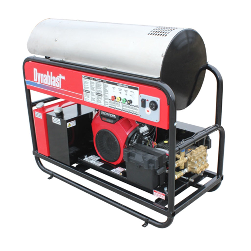 HDC8035BGFH Dynablast 3000 PSI 8 GPM Hot Water Pressure Washer with Honda Belt Drive & Diesel Burner - Ideal for Commercial Cleaning, Fleet Maintenance, and Industrial Applications