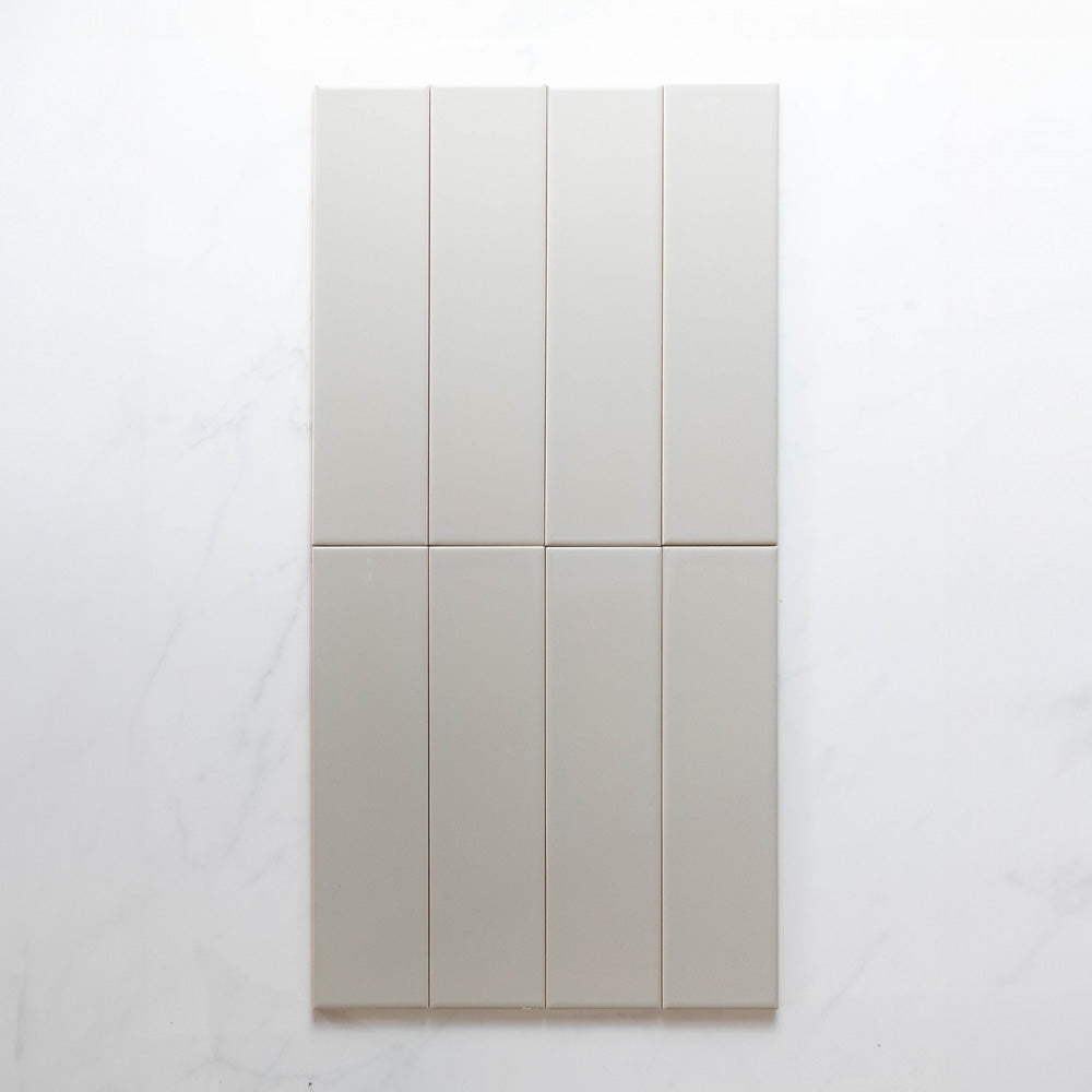 Premium Cascade Taupe 75x300 Glossy Unrectified Subway Tile - Perfect for Kitchen Backsplash, Bathroom Walls & Modern Interior Design