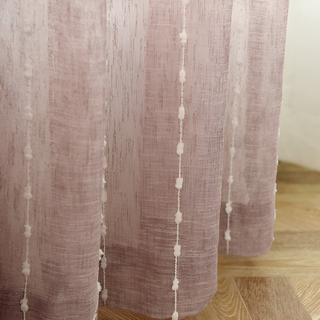 Sheer Gauze Curtain with Angel Grommet Top - Light Filtering Custom Window Drapes for Living Room, Bedroom & Nursery - Breathable Airy Fabric for Privacy & Style