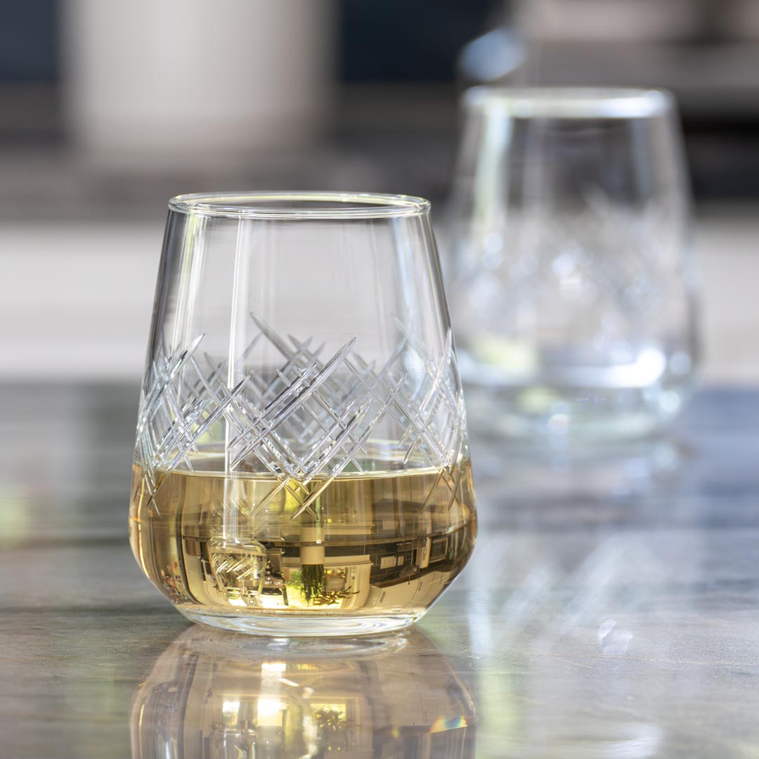 Argyle 15.75oz Stemless Wine Glasses - Set of 12 | Shatter-Resistant Crystal Clear Glassware for Red & White Wine, Cocktails, and Beverages | Perfect for Parties, Weddings, and Home Entertaining