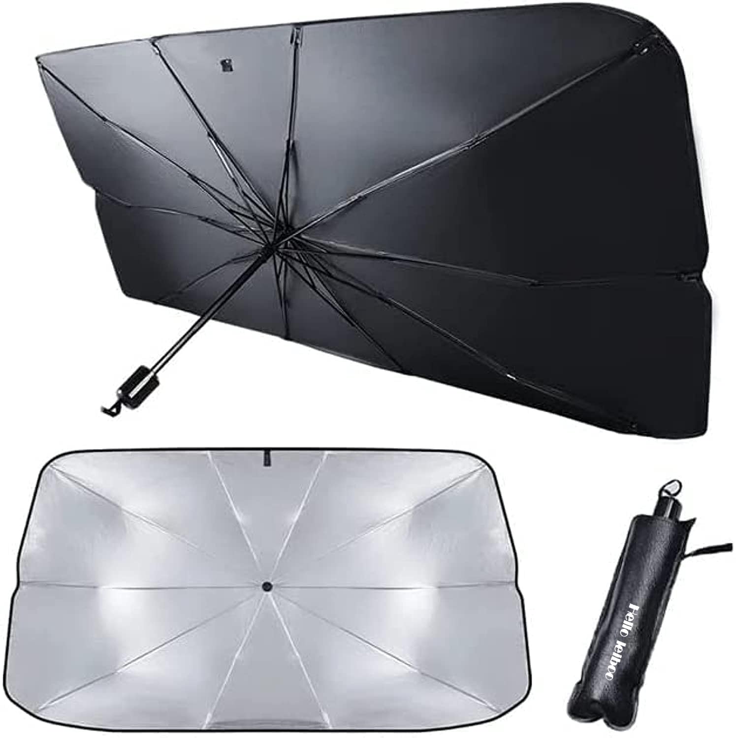 helloleiboo Foldable Car Windshield Sun Shade - UV Protection & Heat Reflector for Windshields | Perfect for Summer Parking & Sun Protection