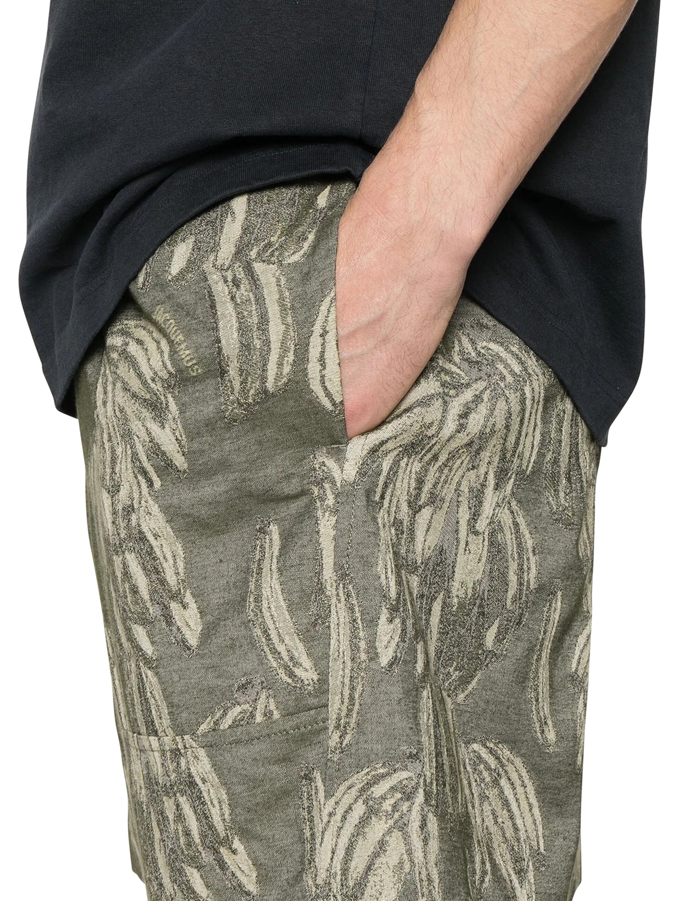 Jacquemus Le Short Aloe - Yellow Orange Cotton Linen Blend High Waist Shorts with Banana Jacquard Logo | Perfect for Summer Vacations, Beach Outings, and Casual Streetwear