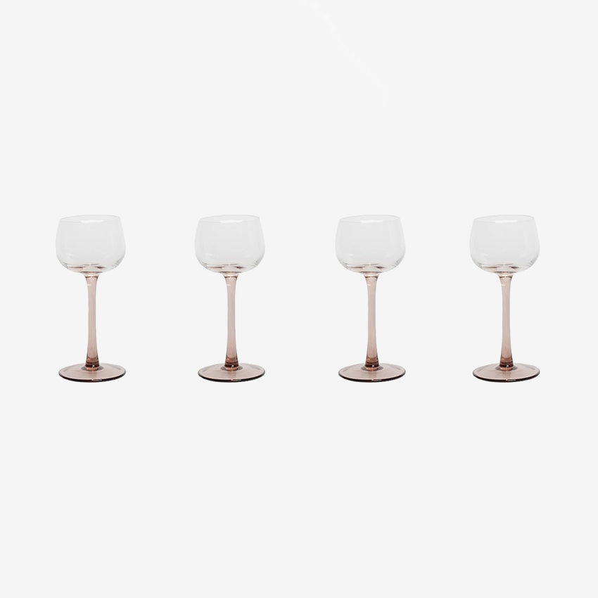 Bitossi Home Emporio Small Goblets Set of 4 - Elegant Glassware for Wine, Cocktails & Desserts - Perfect for Dinner Parties, Weddings & Home Decor