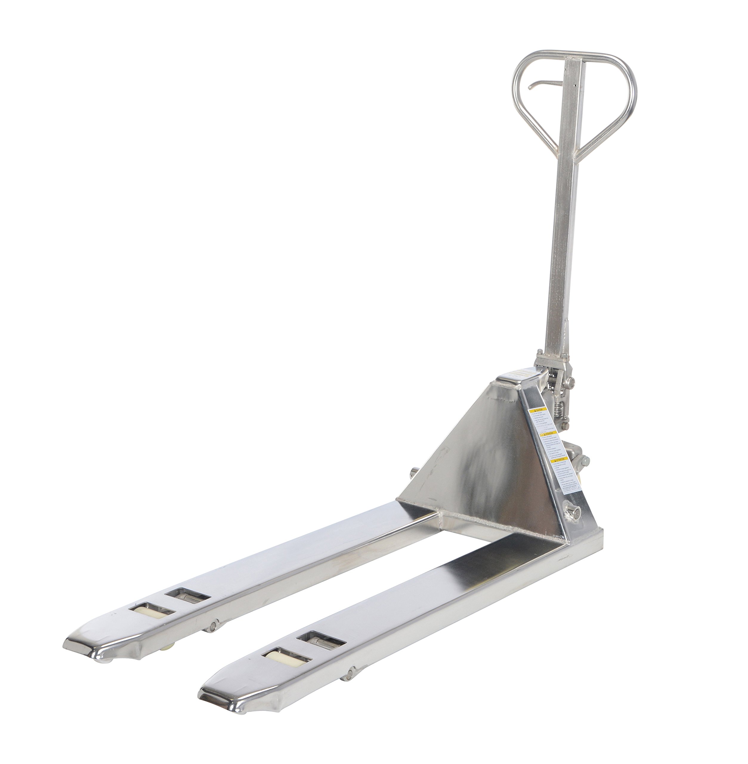 Vestil PM5-2048-SS Heavy Duty 304 Stainless Steel Pallet Jack with Nylon Wheels - 5500 lb Capacity, 45