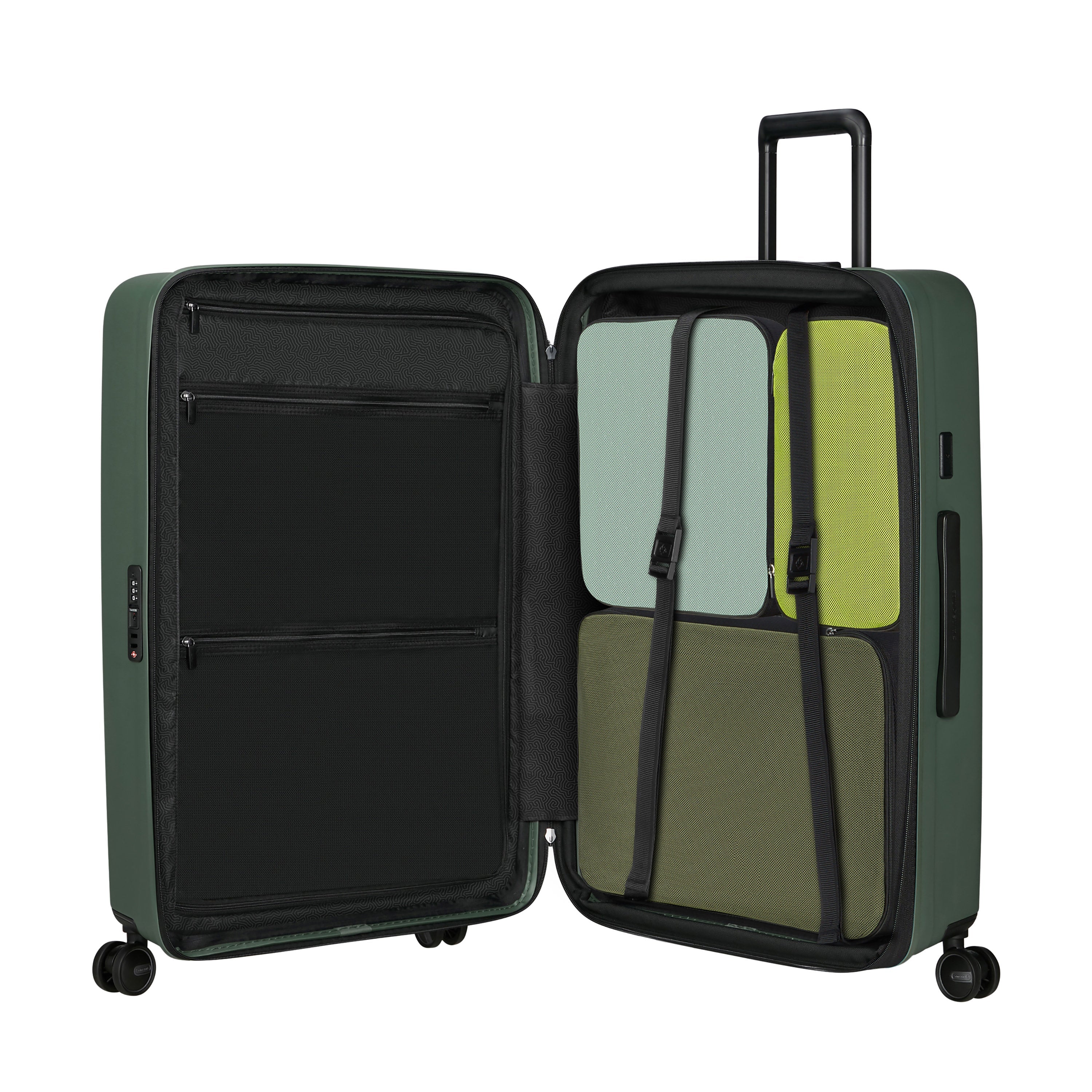 Samsonite Restackd Spinner Expandable 3-Piece Nested Luggage Set - Lightweight Suitcase with 360° Wheels for Business Travel & Family Vacations