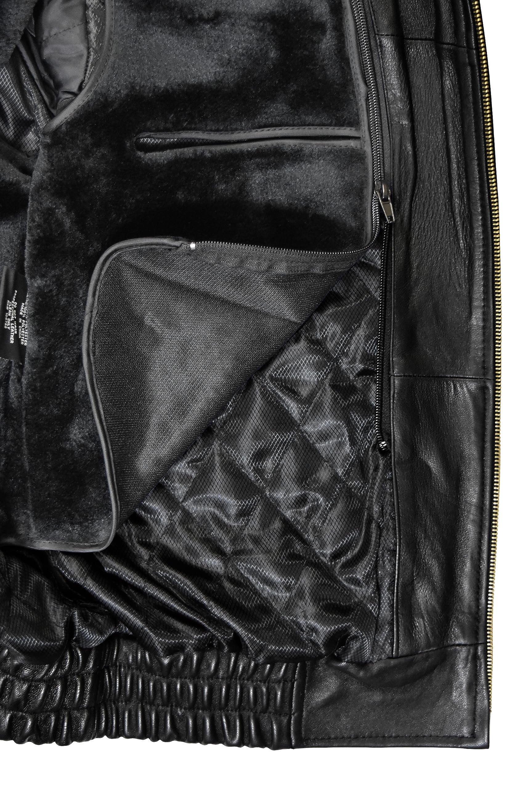 Genuine Men's Leather Bomber Jacket - Motorcycle Jacket with Removable Zip-Out Liner - Stylish & Durable for Riding, Travel & Casual Wear
